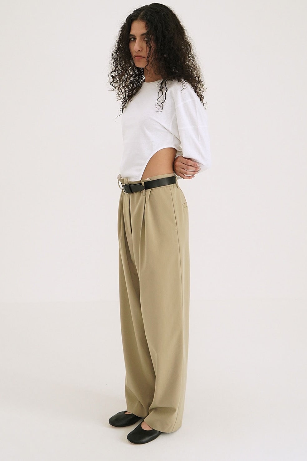 WAIST BELT DAD PANTS