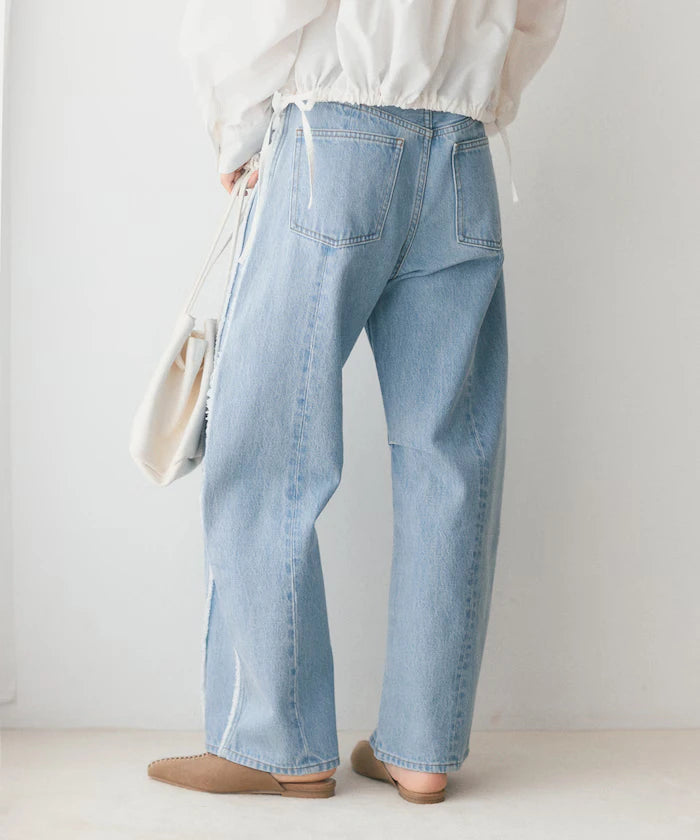 Side Fringe Curve Denim