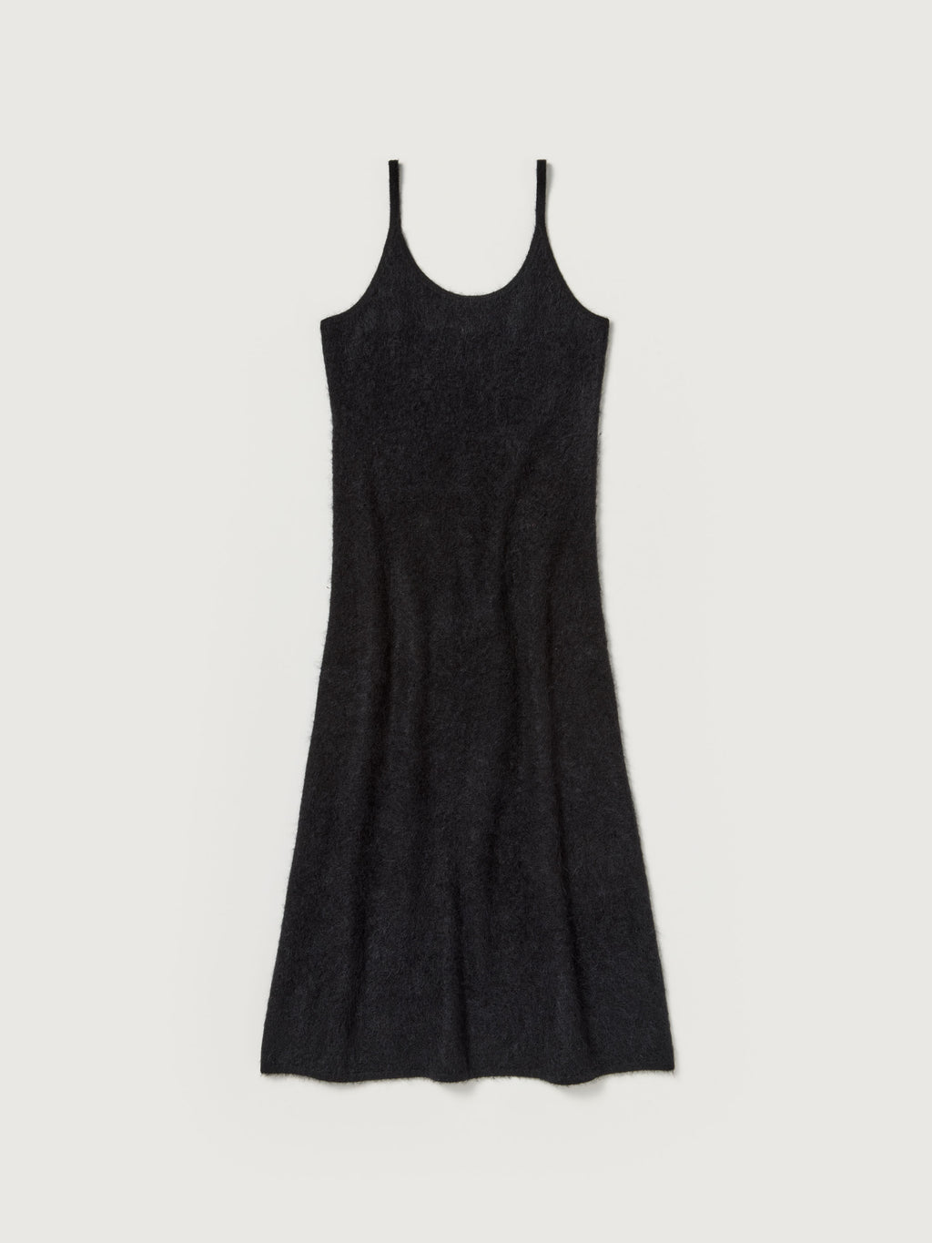 GARMENT-DYED BABY ALPACA FUR KNIT DRESS