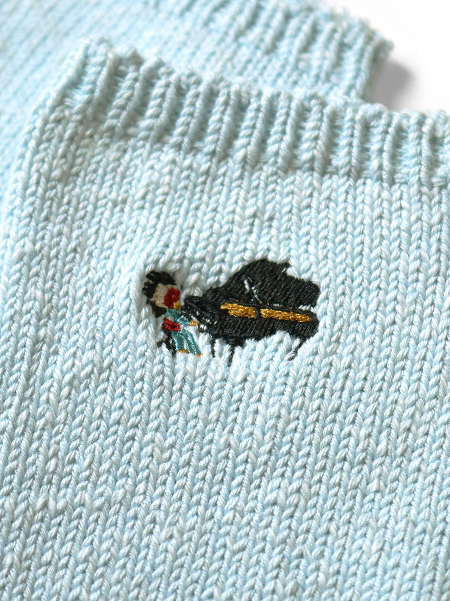 56本 Piano Embroidered Socks