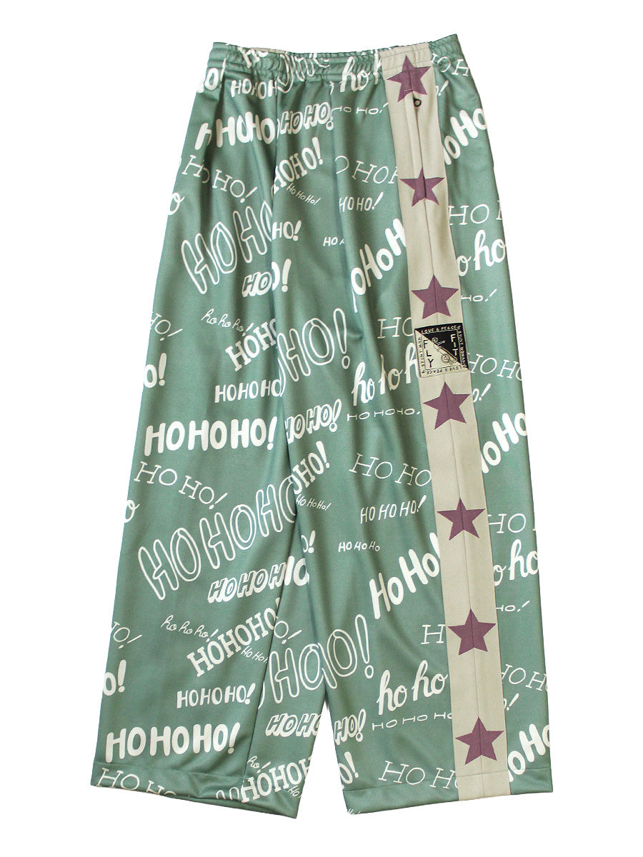 Smooth Jersey HOHOHO Pattern Baggy Track Pants