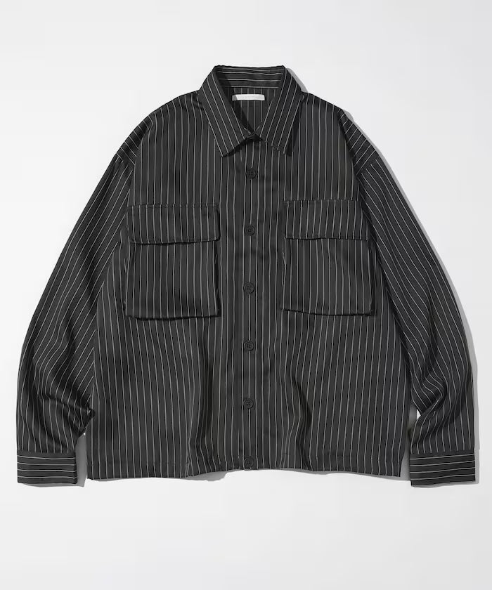 Spindle Stripe Shirt Jacket / Suitable for Setup