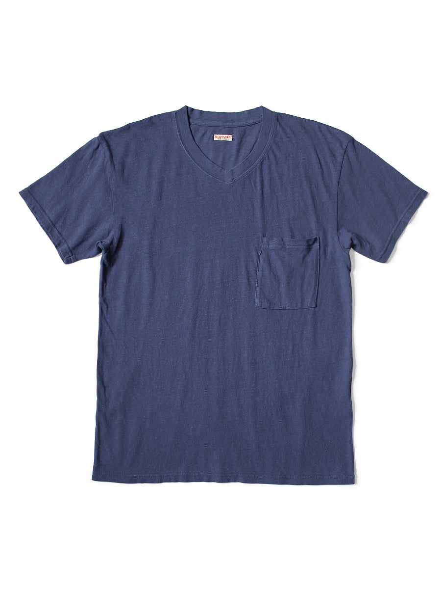 Gauze Jersey V-Neck Pocket T