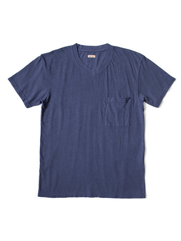 Gauze Jersey V-Neck Pocket T