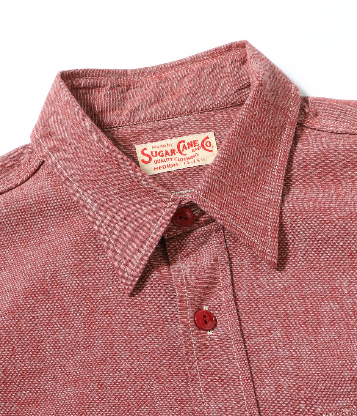 Red Chambray Work Shirt
