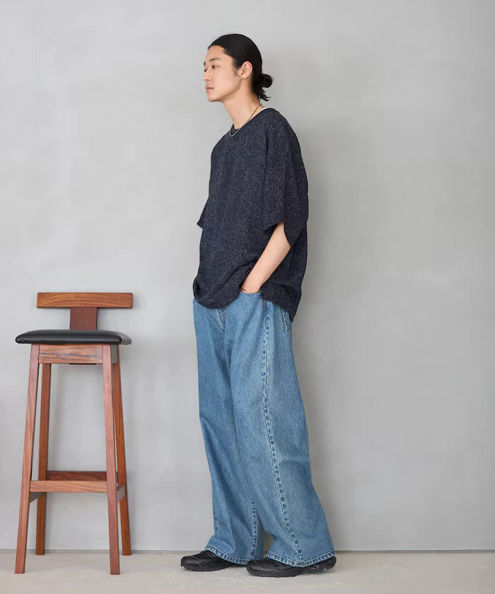 Dry Touch Summer Tweed Short Sleeve Crew Neck