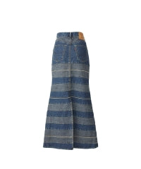 Scratch Denim Mermaid Skirt