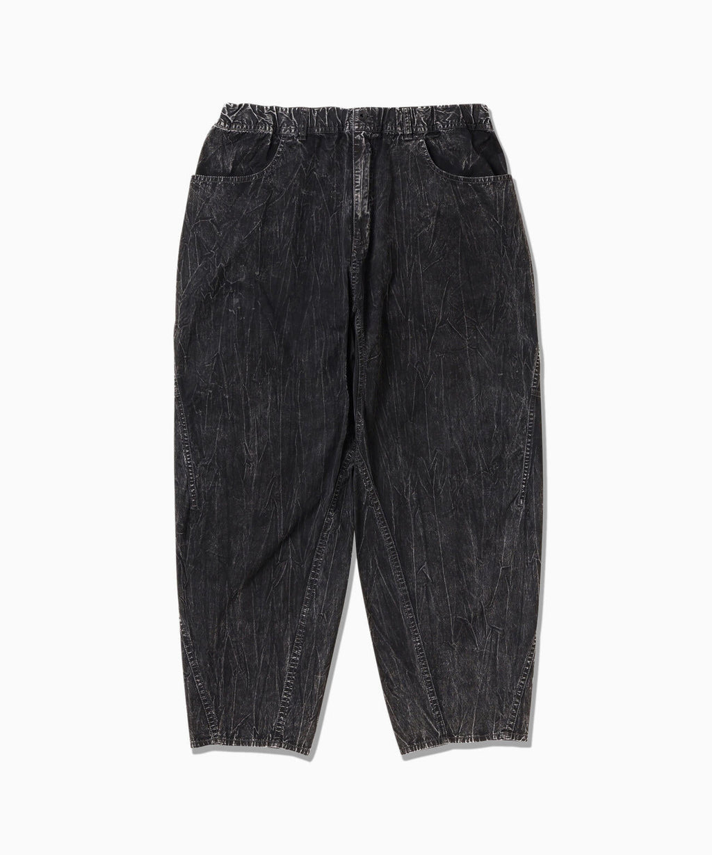 bleach twill wide pants