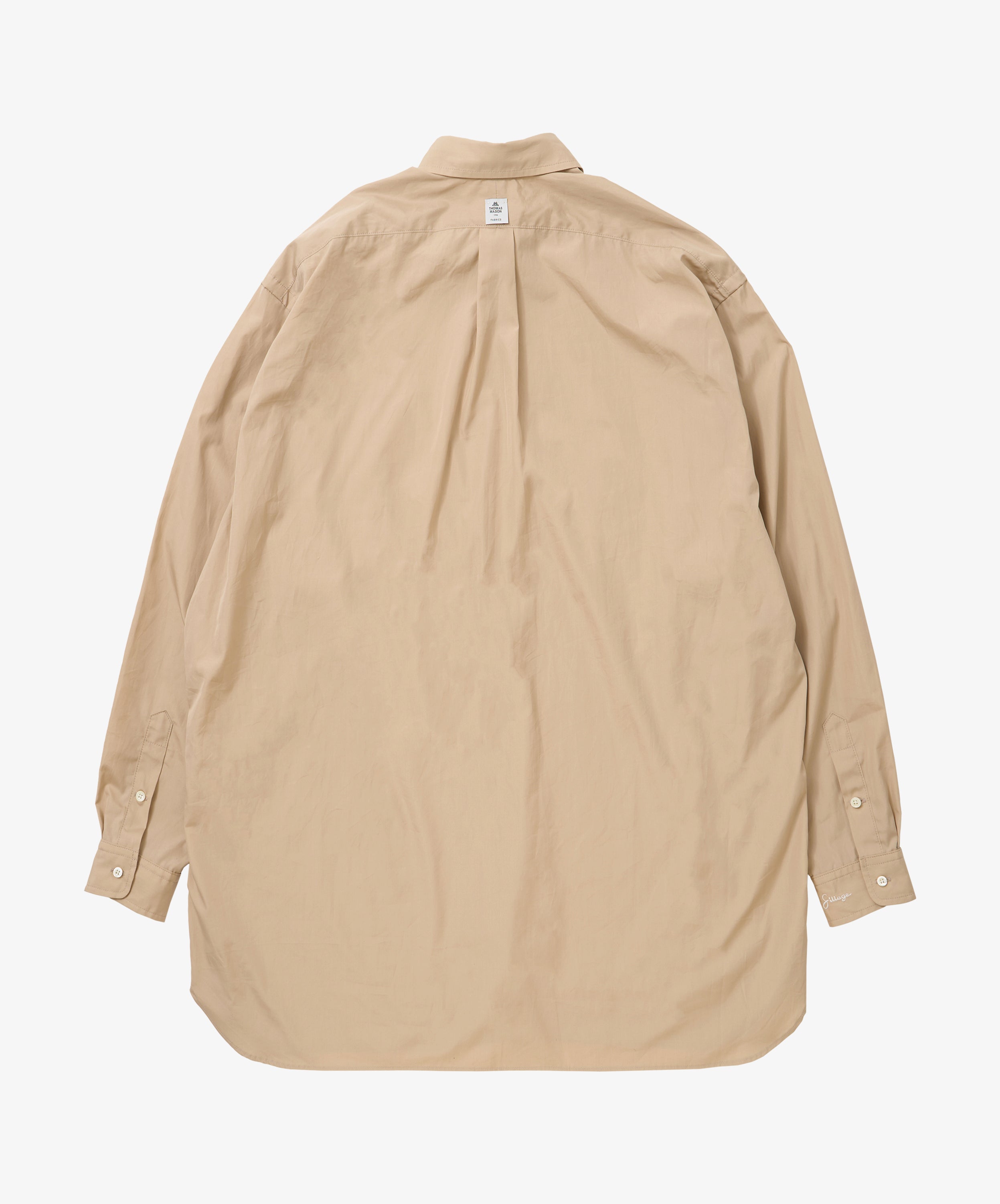 wide shirt with pocket thomas mason beige long