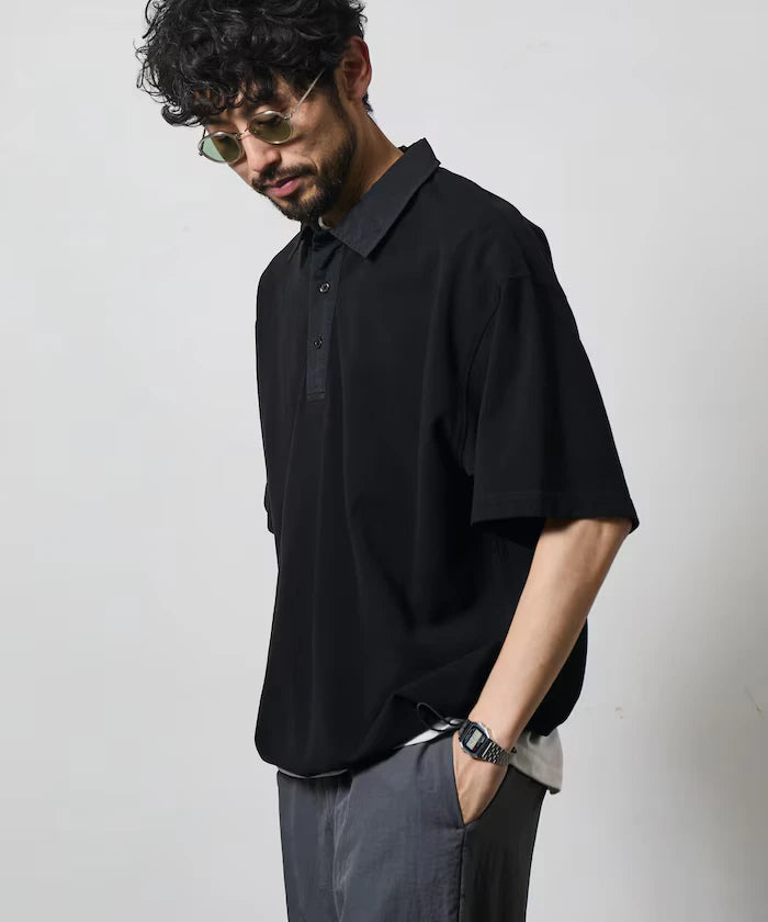 Big Silhouette Spindle Short Sleeve Tech Polo