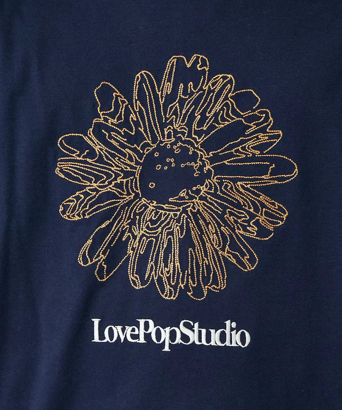 Love Pop Studio Flower Embroidery T-Shirt