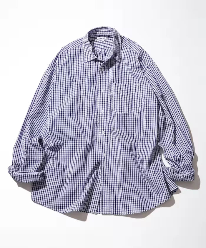 Magazine Pocket Broad Shirt(Gingham)