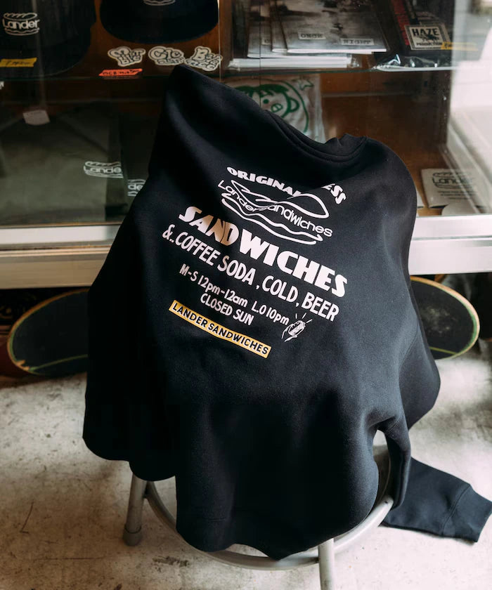 LANDER SANDWICHES×FREAK'S STORE/ Lander Limited Edition Big Silhouette Back Print Crewneck Sweat 【Limited Release】
