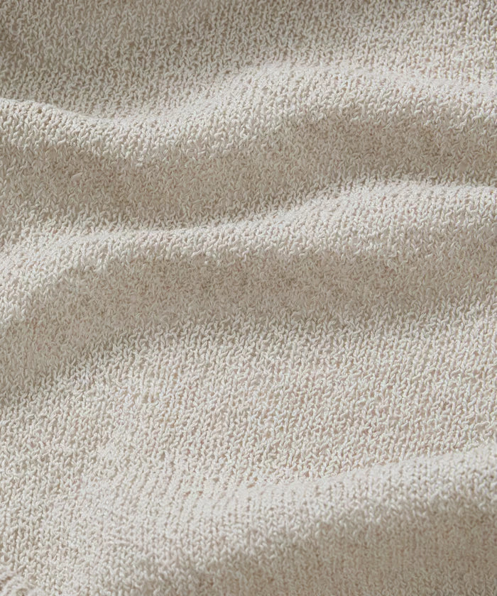 Dry Touch Boucle Yarn Knit Polo Shirt