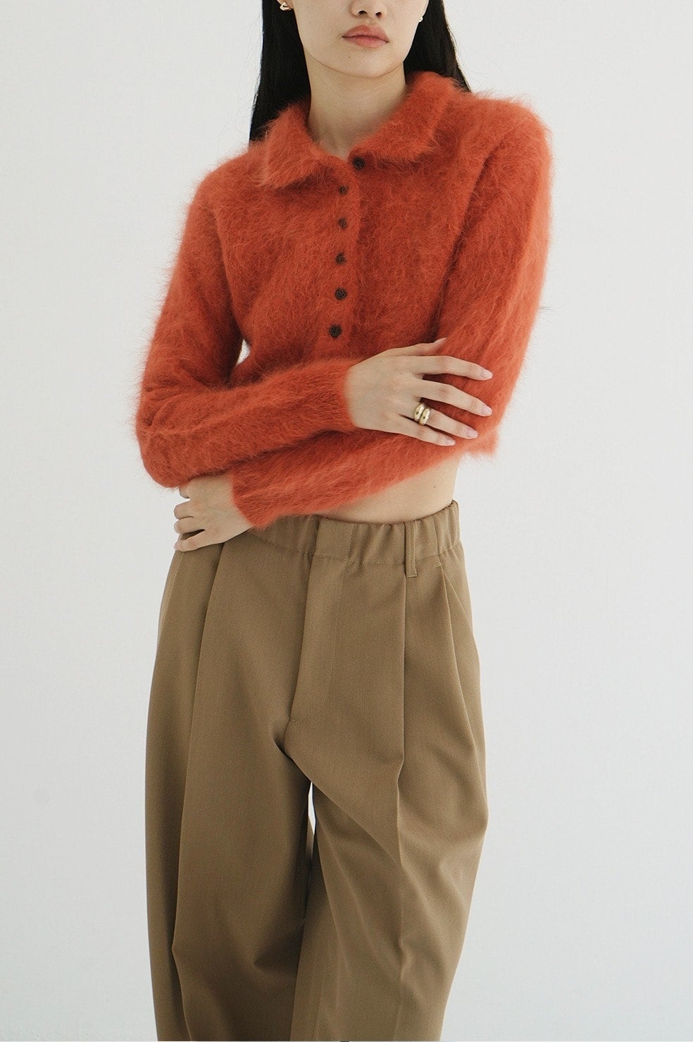 ANGORA SHORT KNIT CARDIGAN