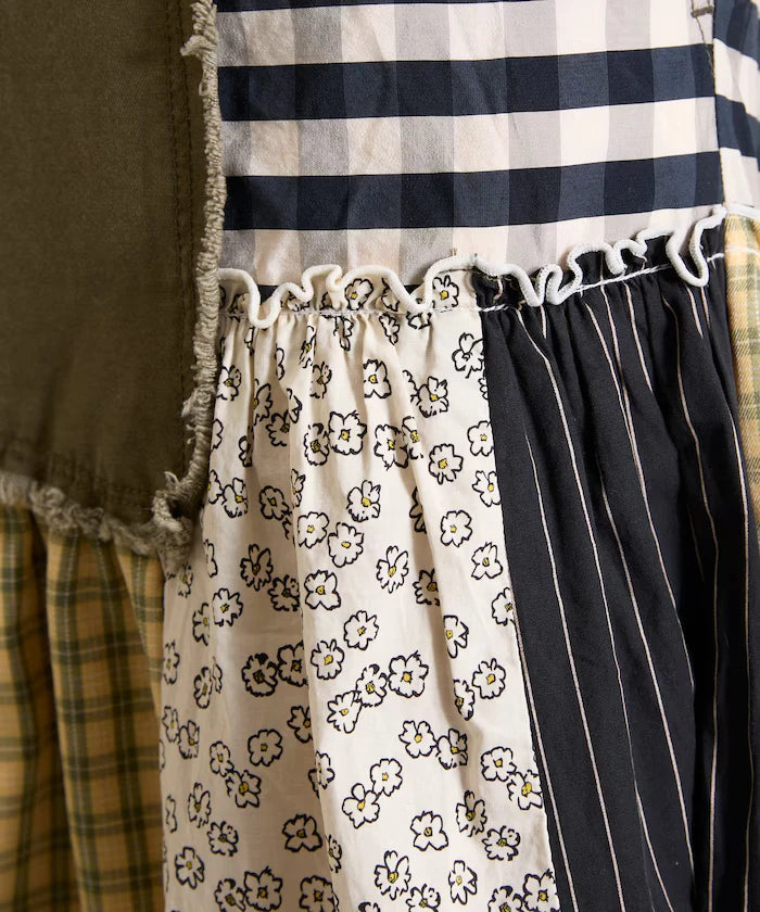 Flower & Check Docking Skirt