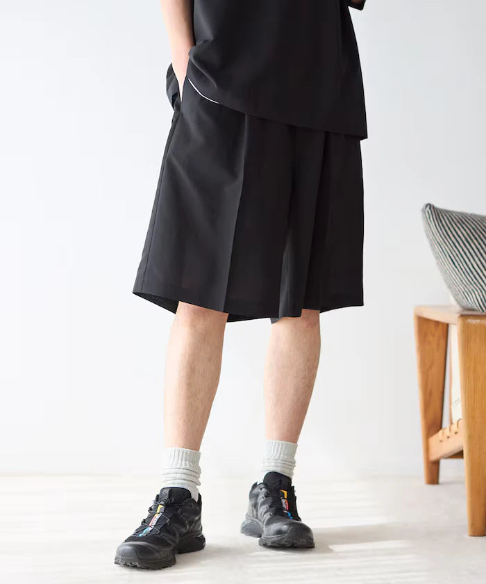 Functional Fabric Pullover Short Sleeve Shirt Set 3-piece Set / Washable / UV Cut / Quick Dry / Cool Touch