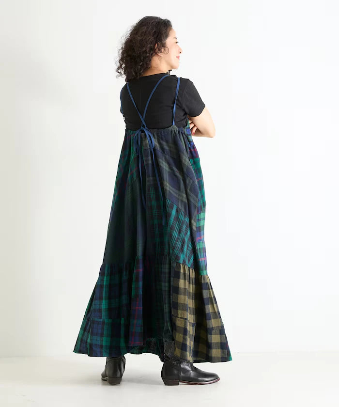 Vintage Remake Check Cami Dress