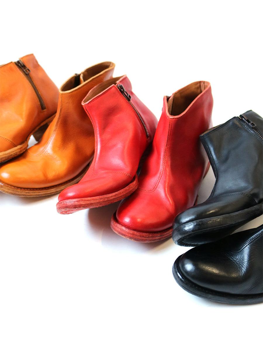 Dyeing Leather Short Boots