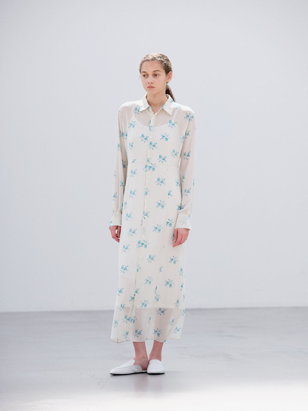 PRINTED AIRY SILK GEORGETTE DRESS