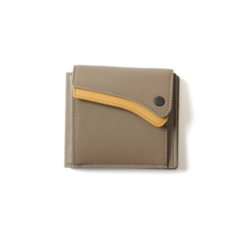 TONE LAYER COMPACT WALLET / GREIGE