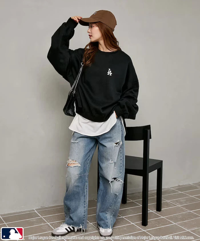 Custom MLB Fleece Super Big Silhouette Logos Wet Pullover Limited Edition
