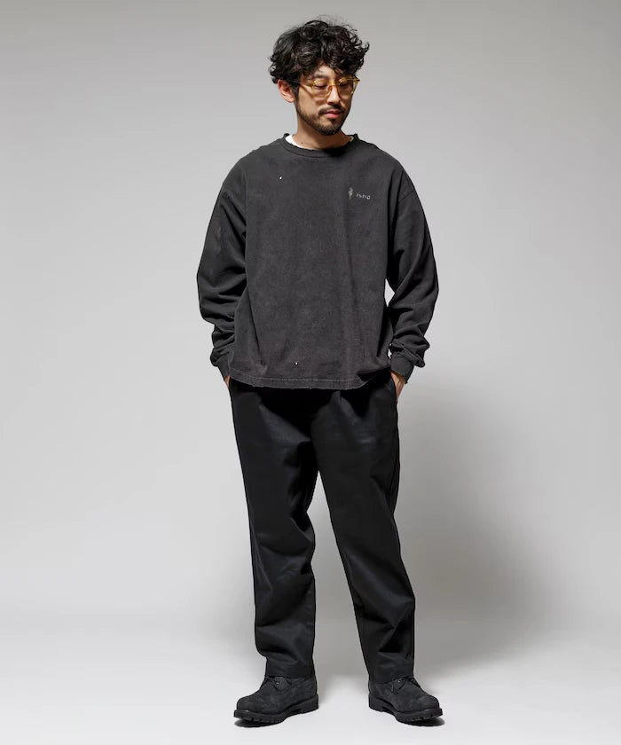 Wide Silhouette Drawstring Chino Pants / Tapered Silhouette Easy Chino Pants