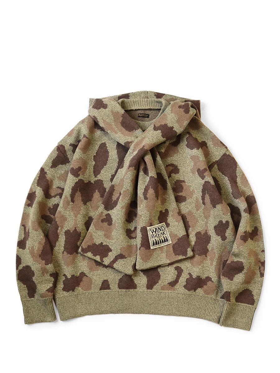 5G Camouflage Knit KESA Hood Sweater