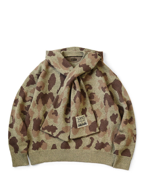 5G Camouflage Knit KESA Hood Sweater