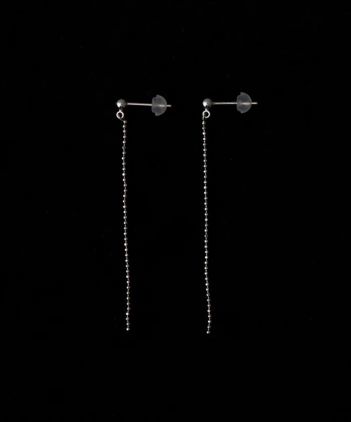 Silver925 Dot Chain Earrings / For Both Ears