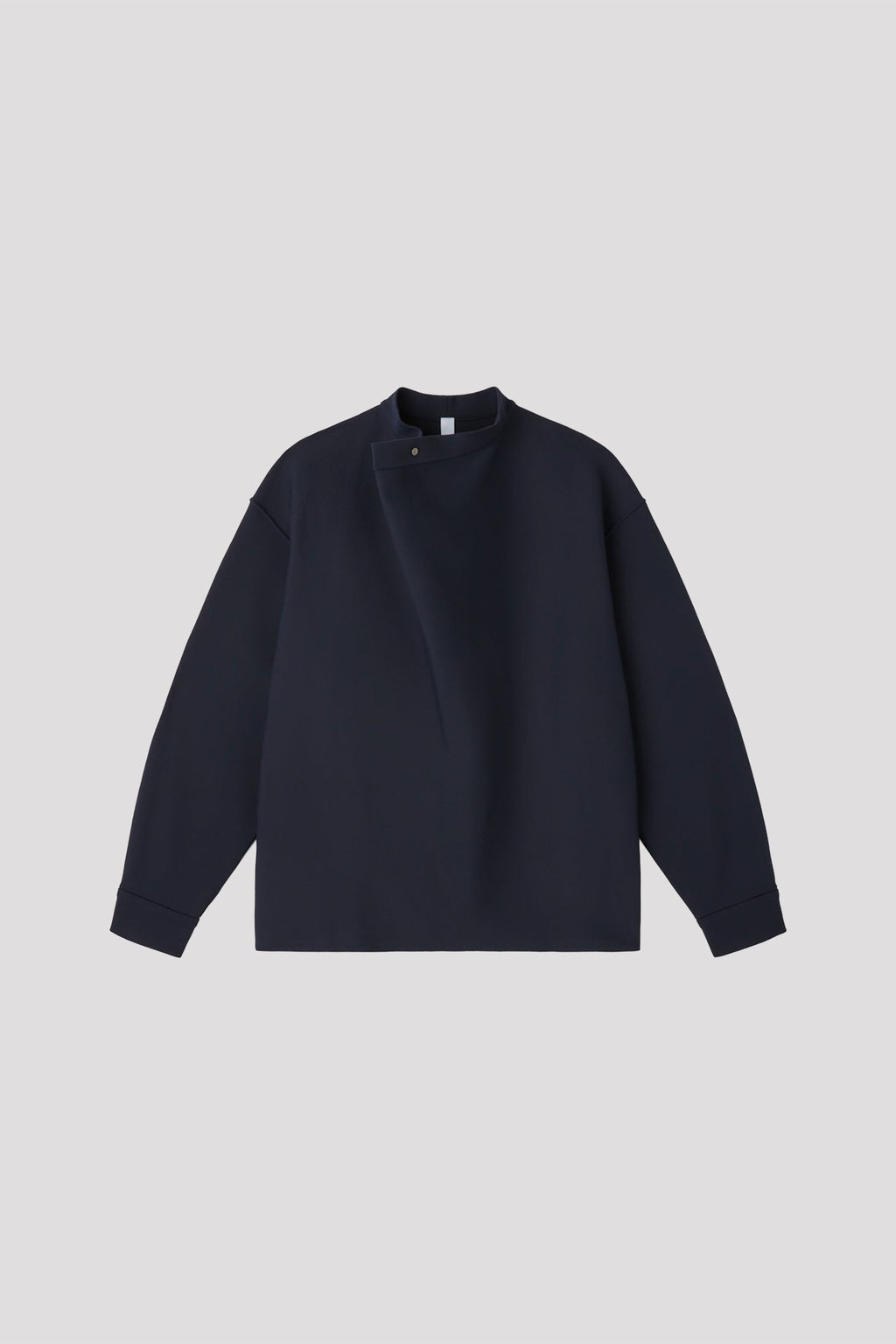 SOFT MILAN WRAP COLLAR LONG SLEEVE TOP