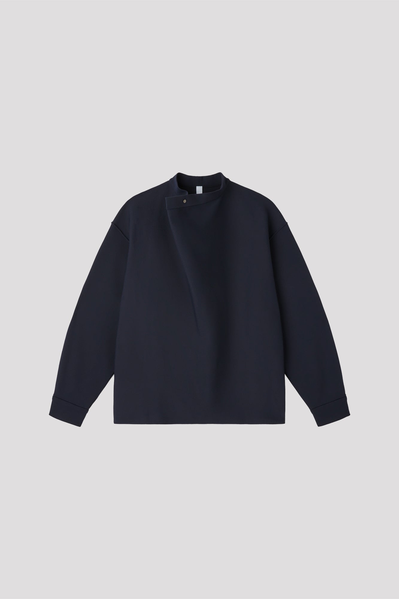 SOFT MILAN WRAP COLLAR LONG SLEEVE TOP