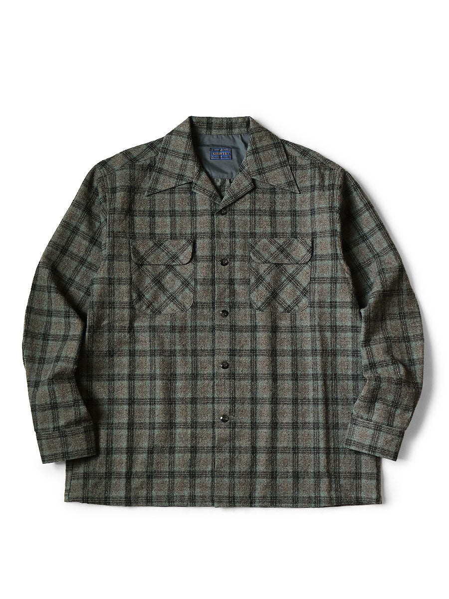 Wool Check Friend Pocket Board Shirt