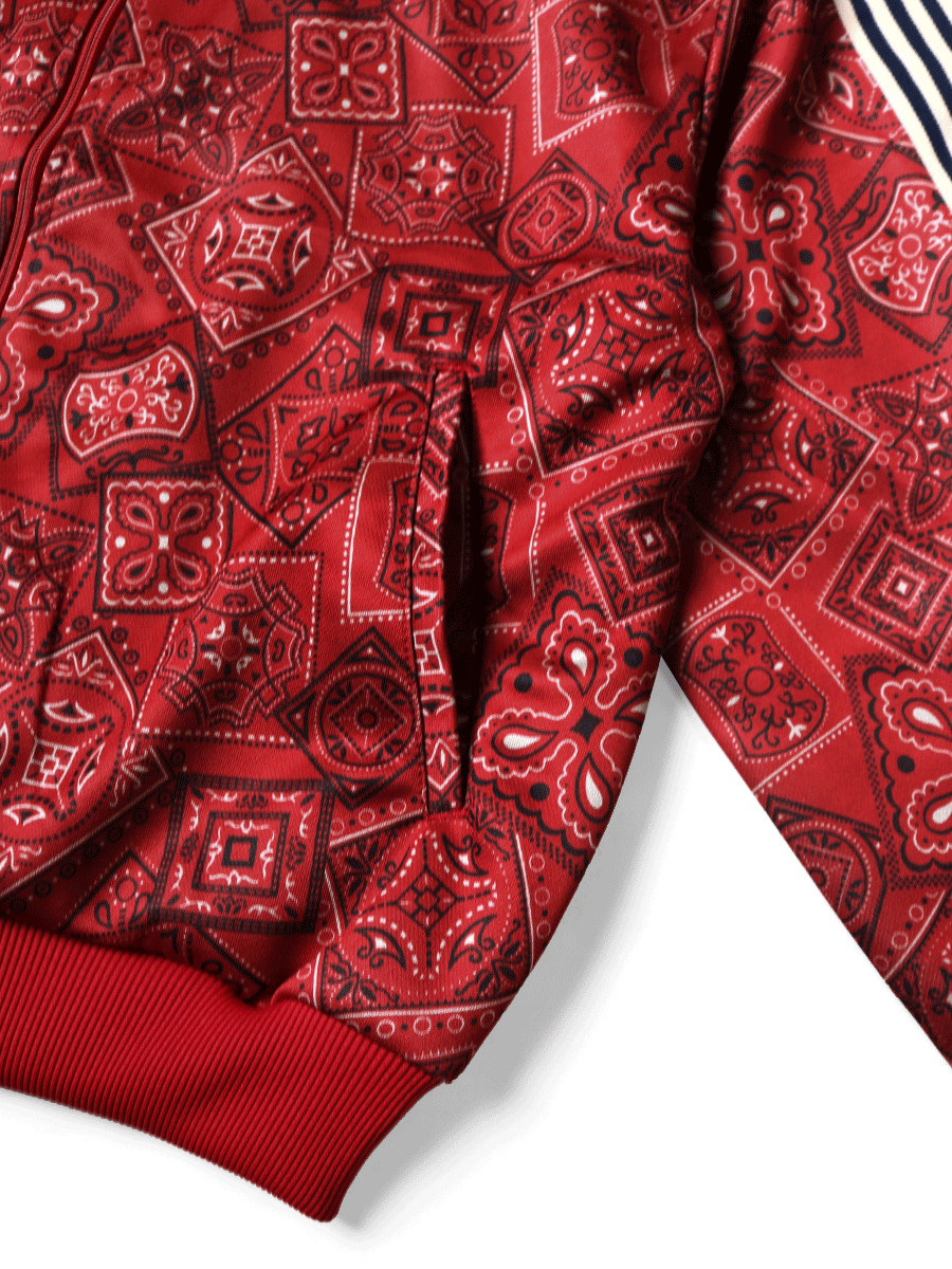Smooth Jersey COOKIE Bandana Pattern Track JKT