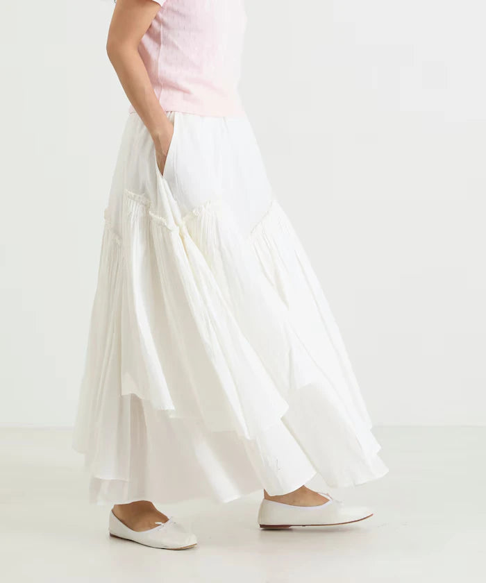 India Frill Maxi Gathered Skirt