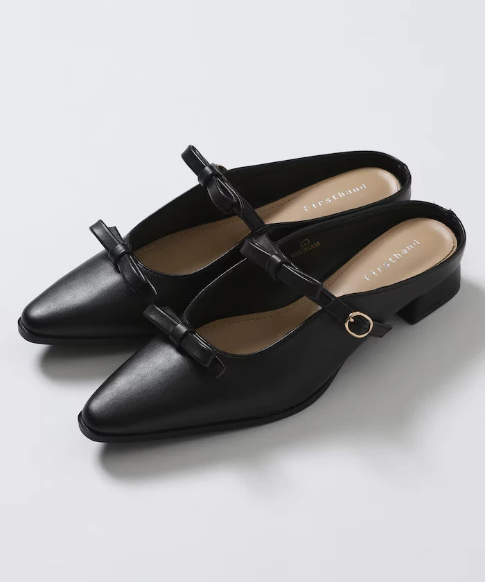 Double Ribbon Strap Mule