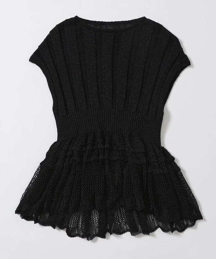 Japan Made Whole Garment Peplum Top