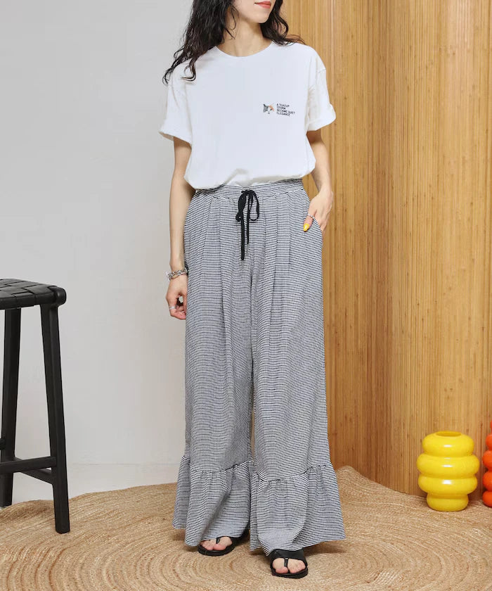 Organic Cotton One Point Animal Embroidery T-Shirt
