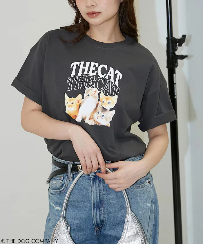 THE DOG / THE CAT Collegiate Style T-Shirt Limited Edition