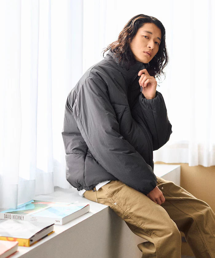 PRIMALOFT PUFF JACKET / Primaloft Stand Collar Puff Jacket / Insulated Blouson