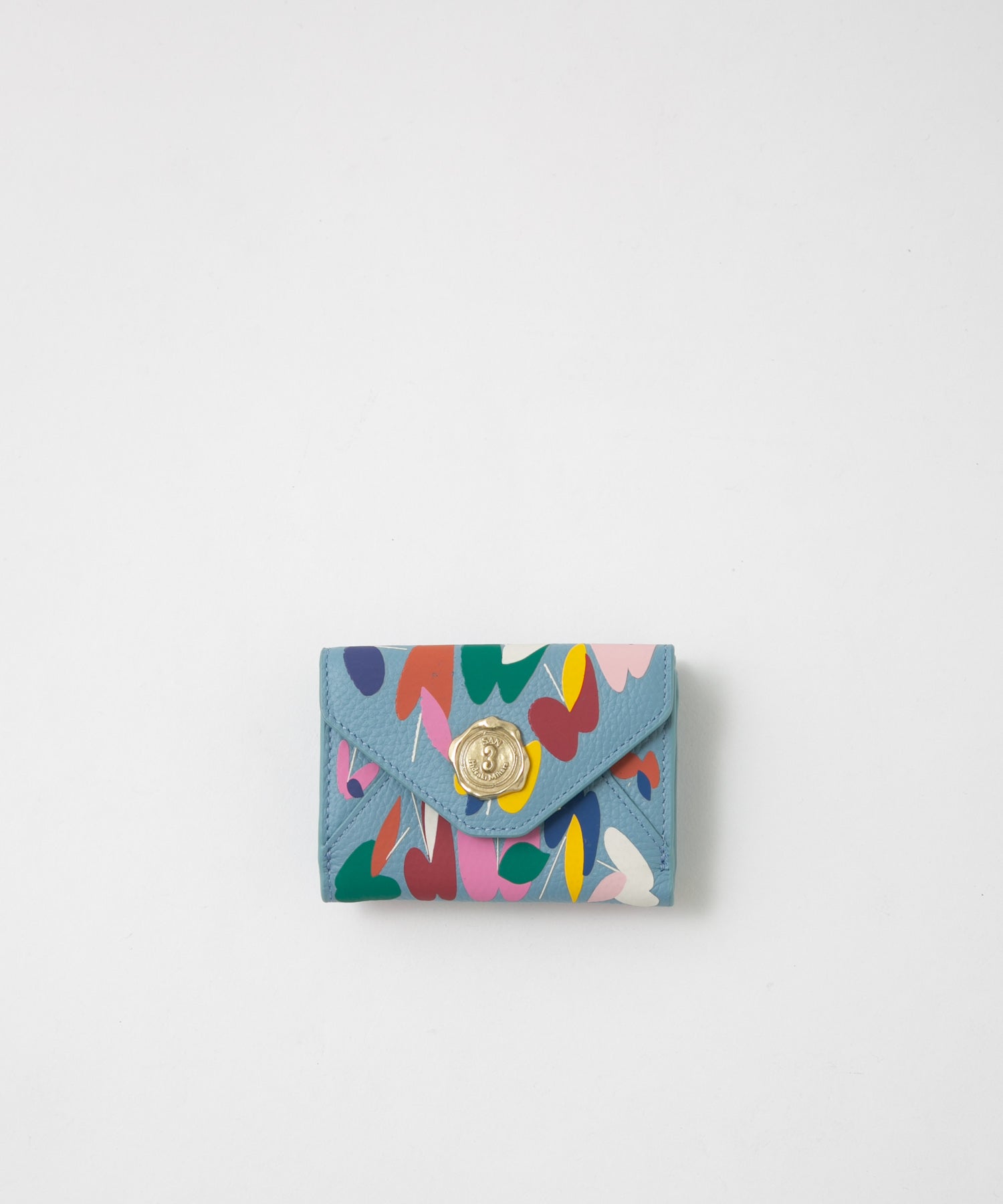 SHOGO SEKINE Collaboration Tri-fold Wallet Light Blue SMO-SKN#36