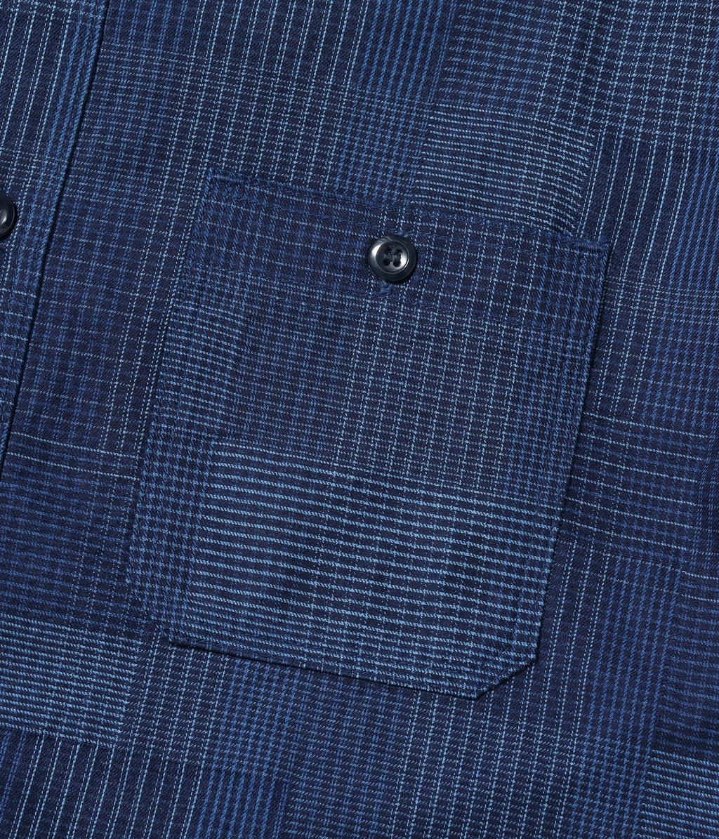 INDIGO PATCHWORK WORK SHIRT