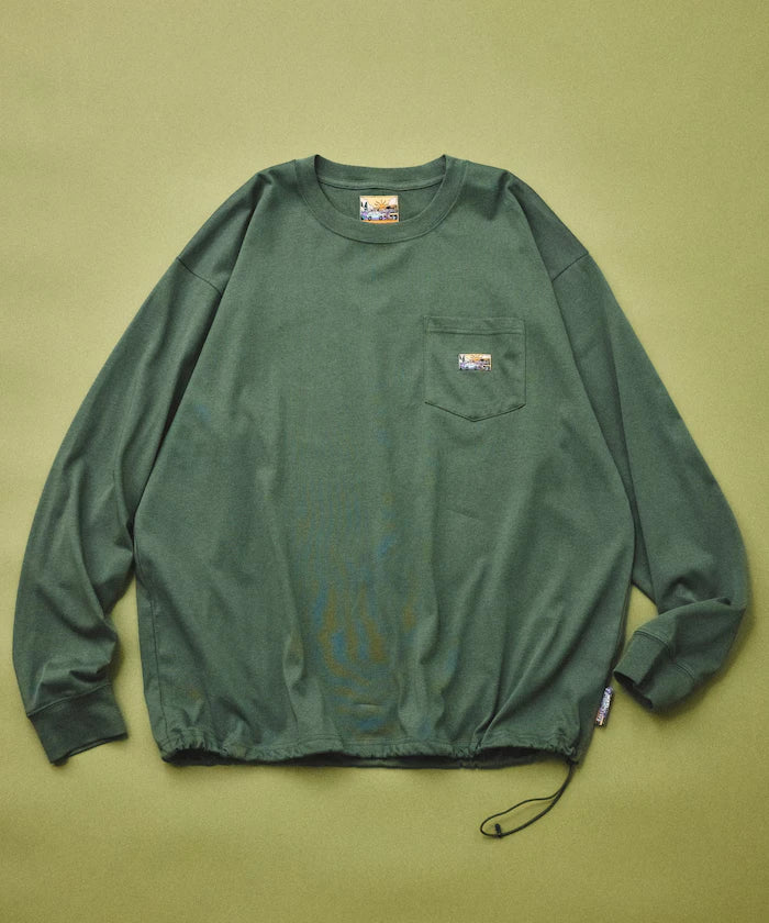 FREAK'S STORE for BEACH & FES Relax Fit One Point Logo Spindle Long Sleeve T-Shirt