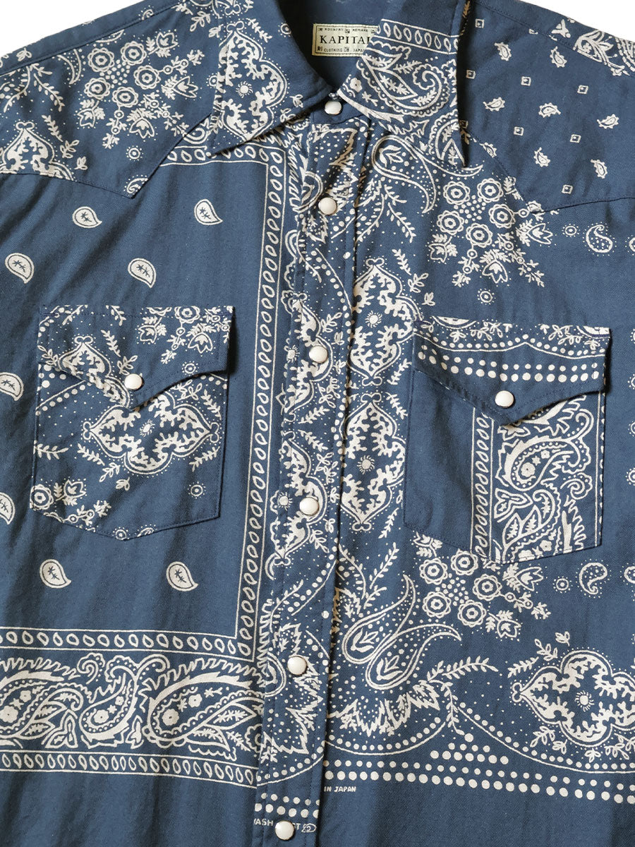 Viera Bandana Pattern Husky Western Shirt
