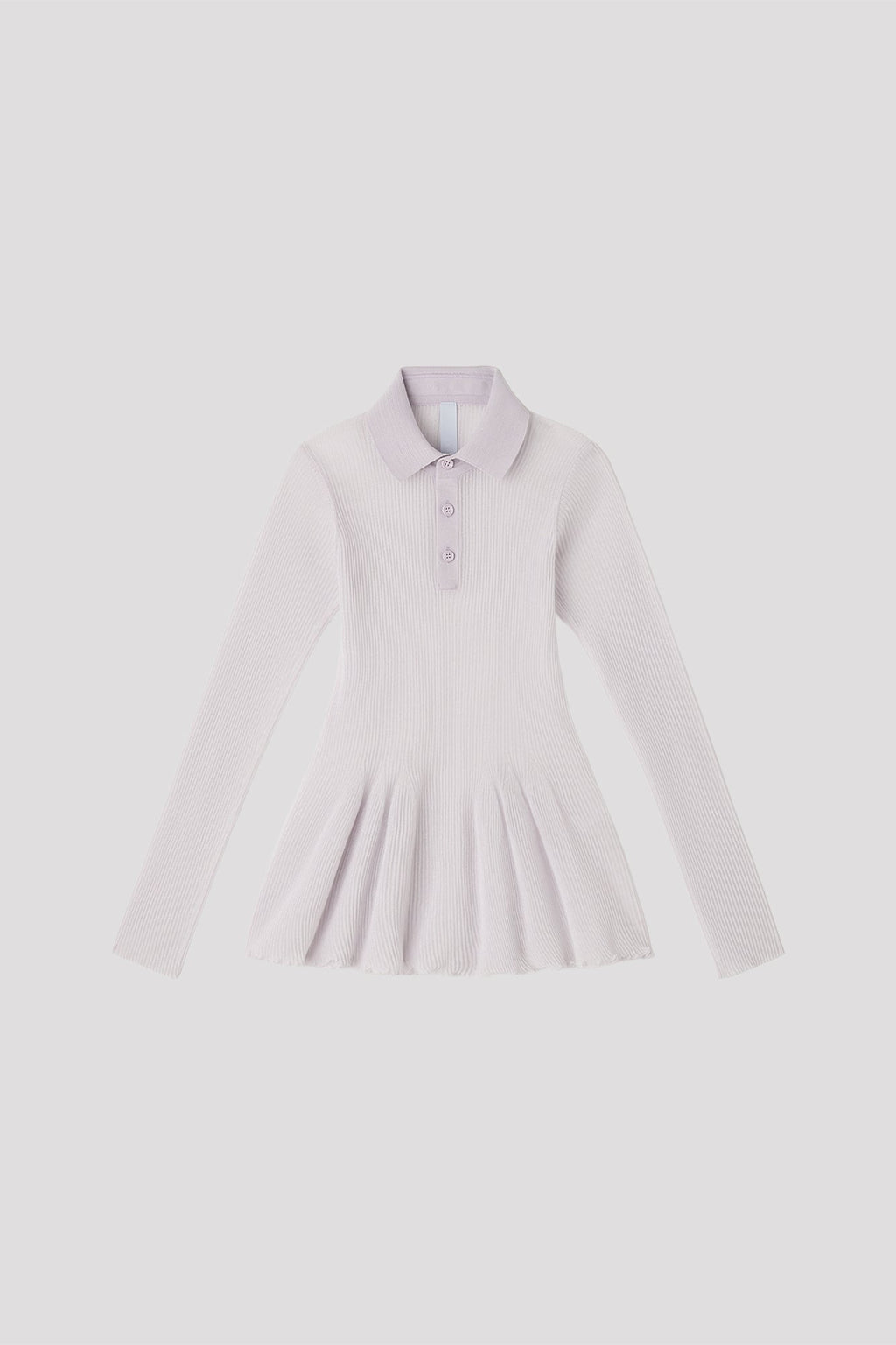 HYPHA LUCENT GLITTER LONG SLEEVE POLO SHIRT