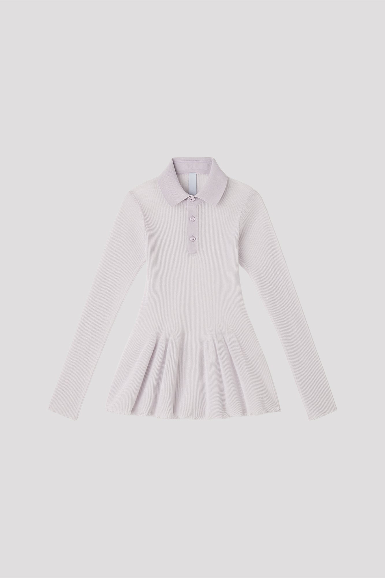 HYPHA LUCENT GLITTER LONG SLEEVE POLO SHIRT