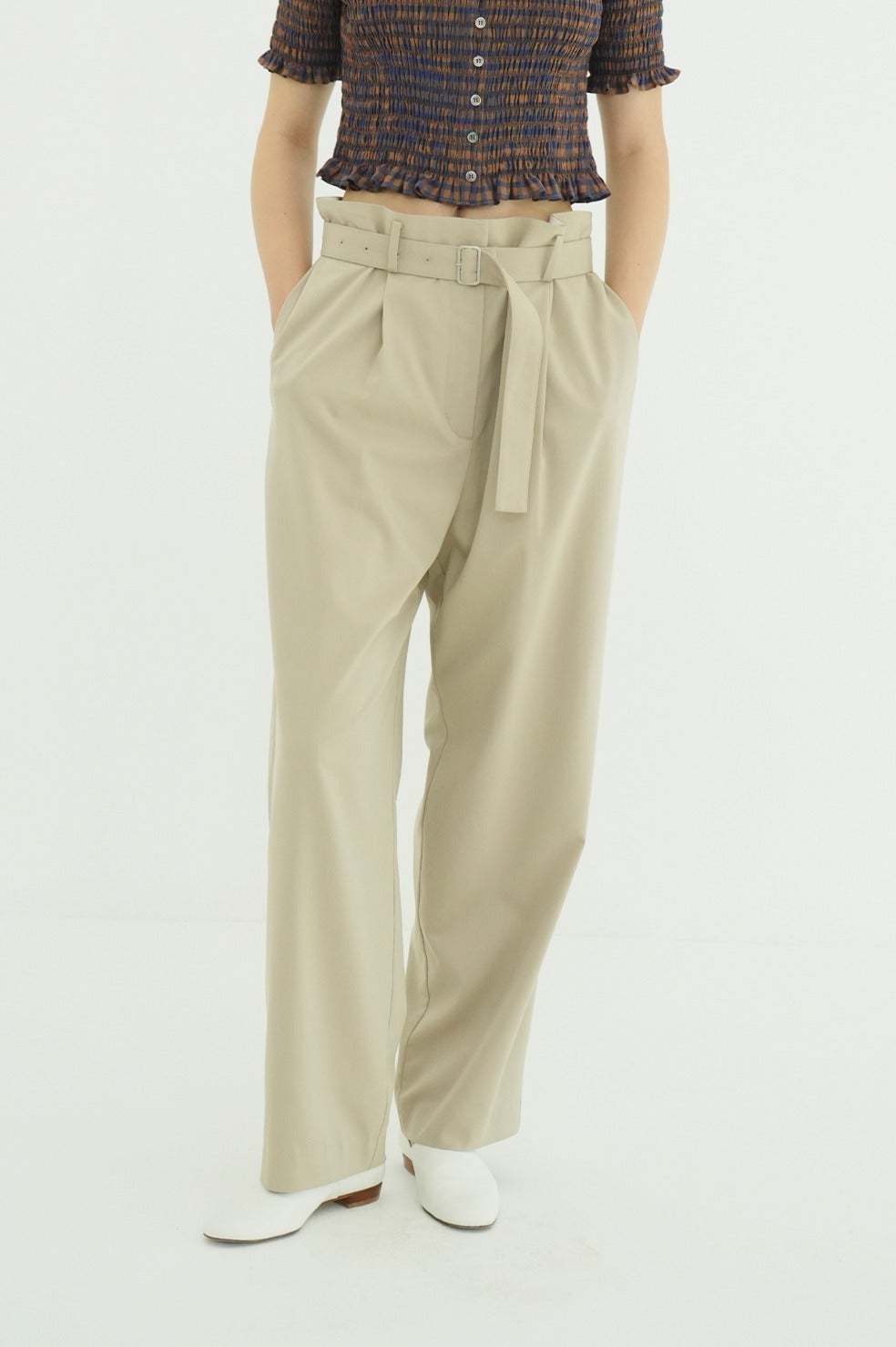 WAIST BELT DAD PANTS