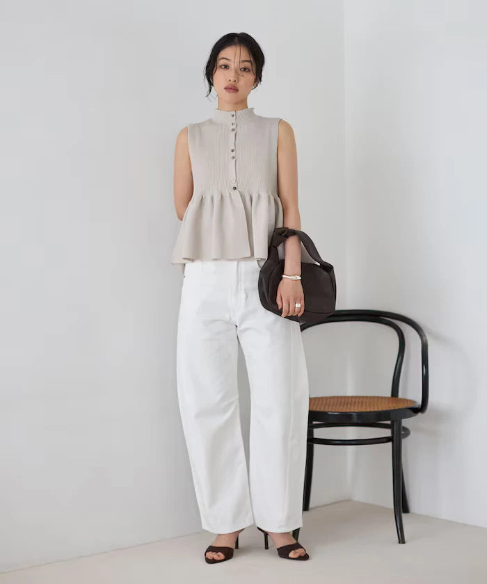 Japan Made Whole Garment Peplum Vest