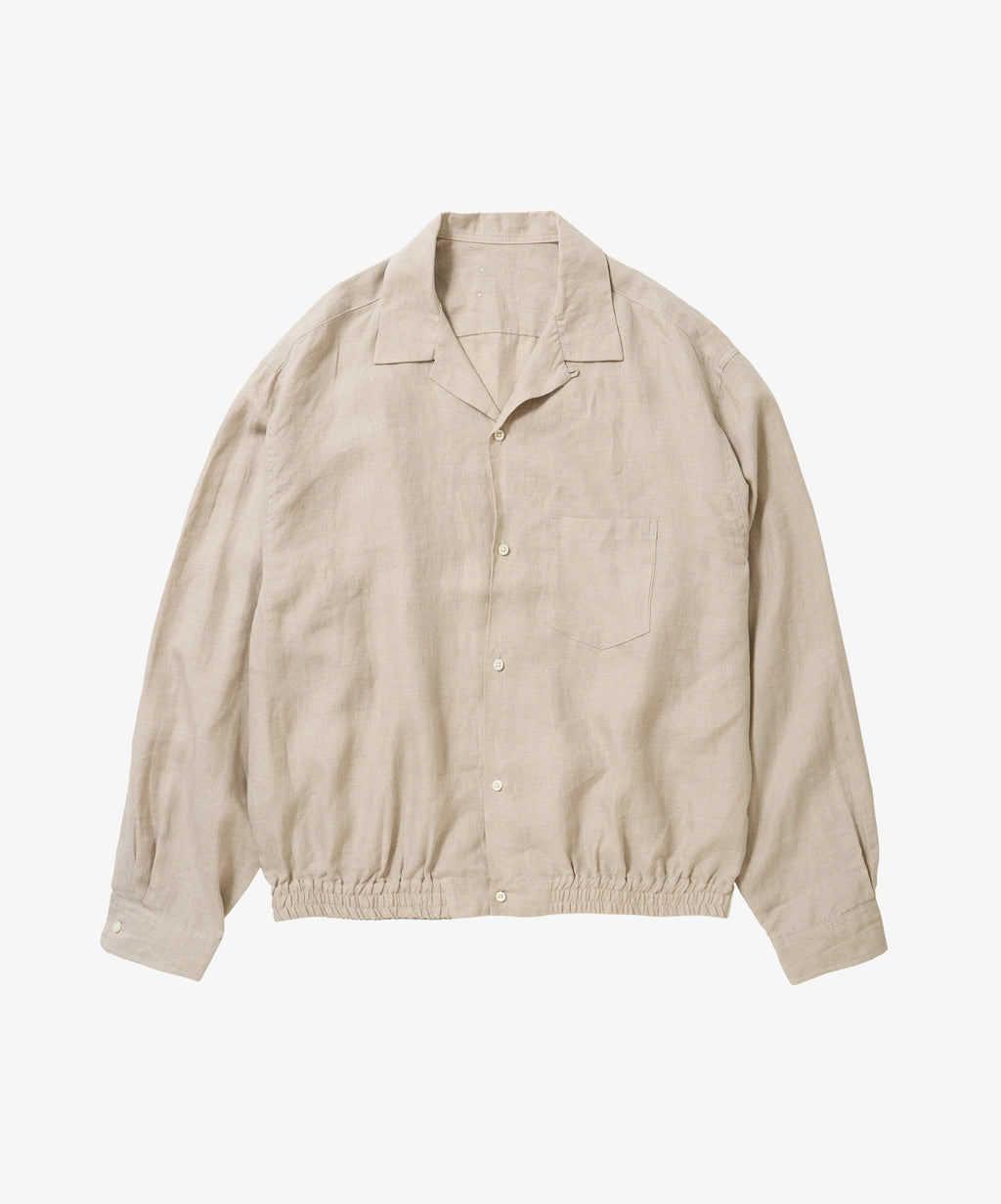 ribbed shirts linen ivory