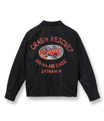 Late 1950s Style Cotton Okinawa Jumper “CRASH RESCUE ? NAHA AIRBASE OKINAWA”